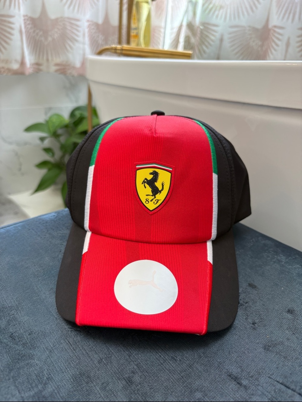 Ferrari Red & Black Racing Logo Cap